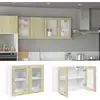 Image de vidaXL Vitrine suspendue "Lyon" Chêne Sonoma 80 x 31 x 60 cm Bois d'ingénierie