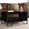 Image de vidaXL Table basse noir 75x51x40 cm bois d'ingénierie