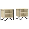 Image de vidaXL Tables de Chevet 2pcs chêne Sonoma 40x30x40cm Bois d'ingénierie, Armoire, Armoire latérale, Support de téléphone, Table de Chevet