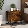 Image de vidaXL Tables de chevet 2 pcs chêne fumé 40x30x40 cm bois d'ingénierie