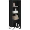 Image de vidaXL Bibliothèque noir 50x31x137,5 cm bois d'ingénierie
