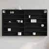 Image de vidaXL Armoire à vitrine noir 100x8,5x58 cm bois d'ingénierie