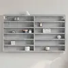 Image de vidaXL Armoire à vitrine gris béton 100x8,5x58 cm bois d'ingénierie