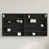 Image de vidaXL Armoire à vitrine noir 100x8,5x50 cm bois d'ingénierie