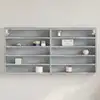 Image de vidaXL Armoire à vitrine gris béton 100x8,5x50 cm bois d'ingénierie