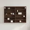 Image de vidaXL Armoire à vitrine chêne marron 80x8,5x58 cm bois d'ingénierie