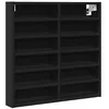 Image de Armoire à vitrine noir 60x8,5x58 cm bois d ingénierie