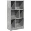 Image de vidaXL Bibliothèque Gris béton 57x28,5x107,5 cm Bois d'ingénierie, étagère, étagère à Livres, Support de Livre, Armoire de Rangement