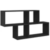 Image de vidaXL Étagère Murale Noir 100x20x53 cm Bois d'ingénierie