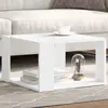 Image de vidaXL Table basse blanche 51,5 x 51,5 x 30 cm Bois d'ingénierie