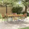 Image de vidaXL Ensemble de salle à manger pour jardin 7 pcs Gris