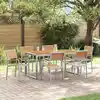 Image de vidaXL Ensemble de salle à manger pour jardin 7 pcs Gris