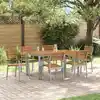 Image de vidaXL Ensemble de salle à manger pour jardin 7 pcs Gris