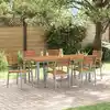 Image de vidaXL Ensemble de salle à manger pour jardin 7 pcs Gris
