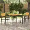 Image de vidaXL Ensemble de salle à manger pour jardin 3 pcs Noir