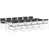 Image de vidaXL Ensemble à Manger de Jardin avec Coussins 13pcs Blanc textilène, Ensemble à Manger d'extérieur, Meuble à Manger de Jardin, Table et chaises de Jardin