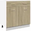 Image de vidaXL Armoire à tiroirs inférieure Lyon Chêne Sonoma 80 x 46 x 81,