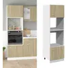 Image de vidaXL Meuble micro-ondes "Lyon" Chêne Sonoma 60 x 57 x 207 cm Bois d'ingénierie
