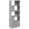 Image de vidaXL Bibliothèque Gris béton 70x36x189 cm Bois d'ingénierie