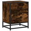 Image de vidaXL Table de Chevet chêne fumé 40x31x50 cm Bois d'ingénierie
