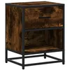 Image de vidaXL Table de Chevet chêne fumé 40x31x50 cm Bois d'ingénierie