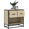 Image de vidaXL Table de chevet chêne sonoma 60x31x60 cm bois ingénierie métal
