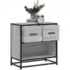 Image de vidaXL Table de chevet sonoma gris 60x31x60 cm bois ingénierie métal