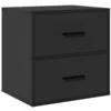Image de vidaXL Table de Chevet Murale Noir 40x31x39,5 cm, Armoire, Table d'appoint, Armoire de lit, Armoire de Chevet, Table de Nuit