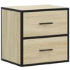 Image de vidaXL Table de Chevet Murale chêne Sonoma 40x31x39,5 cm, Armoire, Table d'appoint, Armoire de lit, Armoire de Chevet, Table de Nuit