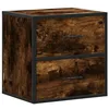 Image de vidaXL Table de Chevet Murale Chêne fumé 40x31x39,5 cm, Armoire, Table d'appoint, Armoire de lit, Armoire de Chevet, Table de Nuit