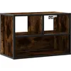 Image de vidaXL Meuble TV chêne fumé 60x31x39,5 cm Bois d'ingénierie et métal, Support TV, Armoire média, Console TV, Meuble HiFi, Centre de Divertissement