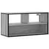 Image de vidaXL Meuble TV Sonoma Gris 80x31x39,5 cm Bois d'ingénierie et métal, Support TV, Armoire média, Console TV, Meuble HiFi, Centre de Divertissement