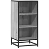 Image de vidaXL Buffet Sonoma Gris 35,5x35x76 cm Bois d'ingénierie et métal, Armoire de Rangement, Meuble d'entrée, Meuble d'appoint