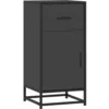 Image de vidaXL Buffet Noir 35,5x35x76 cm Bois d'ingénierie et métal, Armoire de Rangement, Meuble d'entrée, Meuble d'appoint, Meuble de Rangement de Cuisine