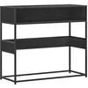 Image de vidaXL Table Console Noir 90x35x80 cm Bois d'ingénierie, Table, Table d'appoint, Table de Couloir, Table d'entrée, Table de canapé