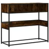 Image de vidaXL Table Console chêne fumé 90x35x80 cm Bois d'ingénierie, Table, Table d'appoint, Table de Couloir, Table d'entrée, Table de canapé