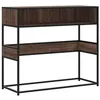 Image de vidaXL Table Console chêne Marron 90x35x80 cm Bois d'ingénierie, Table, Table d'appoint, Table de Couloir, Table d'entrée, Table de canapé