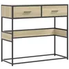 Image de vidaXL Table Console chêne Sonoma 90x35x80 cm Bois d'ingénierie, Table, Table d'appoint, Table de Couloir, Table d'entrée, Table de canapé