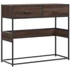 Image de vidaXL Table Console chêne Marron 90x35x80 cm Bois d'ingénierie