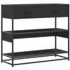 Image de vidaXL Table Console Noir 90x35x80 cm Bois d'ingénierie, Bout de canapé, Table de Couloir, derrière la Table de canapé, Table d'entrée