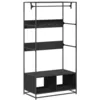 Image de vidaXL Armoire Noir 90x50x180 cm Bois d’ingénierie, Armoire de Rangement, Organisateur de Garde-Robe, Armoire, Placard, Garde-Robe de Chambre