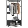 Image de vidaXL Armoire noir 90x50x180 cm bois d’ingénierie