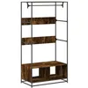 Image de vidaXL Armoire chêne fumé 90x50x180 cm Bois d'ingénierie, Armoire de Rangement, Organisateur de Garde-Robe, Armoire, Placard, Garde-Robe de Chambre