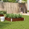 Image de vidaXL Jardinière marron 100x100 cm bois massif de pin