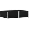 Image de vidaXL Jardinière Noir 150x100 cm Bois Massif de pin, jardinière d'extérieur, bac à Fleurs, bac à tomates, jardinière de terrasse