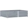 Image de vidaXL Jardinière Gris 150x100 cm Bois de pin Massif, jardinière d'extérieur, bac à Fleurs, bac à tomates, jardinière de terrasse