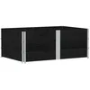 Image de vidaXL Jardinière Noir 150x100 cm Bois Massif de pin, jardinière d'extérieur, bac à Fleurs, bac à tomates, jardinière de terrasse