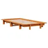 Image de vidaXL Cadre de Lit en Bois de Pin Massif - Marron Ciré 100x200 cm - Meuble de Chambre à Coucher, Sommier Simple