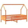 Image de vidaXL Cadre de lit d'enfants Forme de Maison 90x190cm Bois Massif pin, Cadre de lit en Forme de Maison, Cadre de lit pour Enfant, Cadre de lit Plateforme pour Enfants