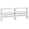Image de vidaXL Tête de lit avec étagères Blanc 180 cm Bois Massif de pin, tête de lit en Bois, tête de lit avec Rangement, tête de lit sur Pied